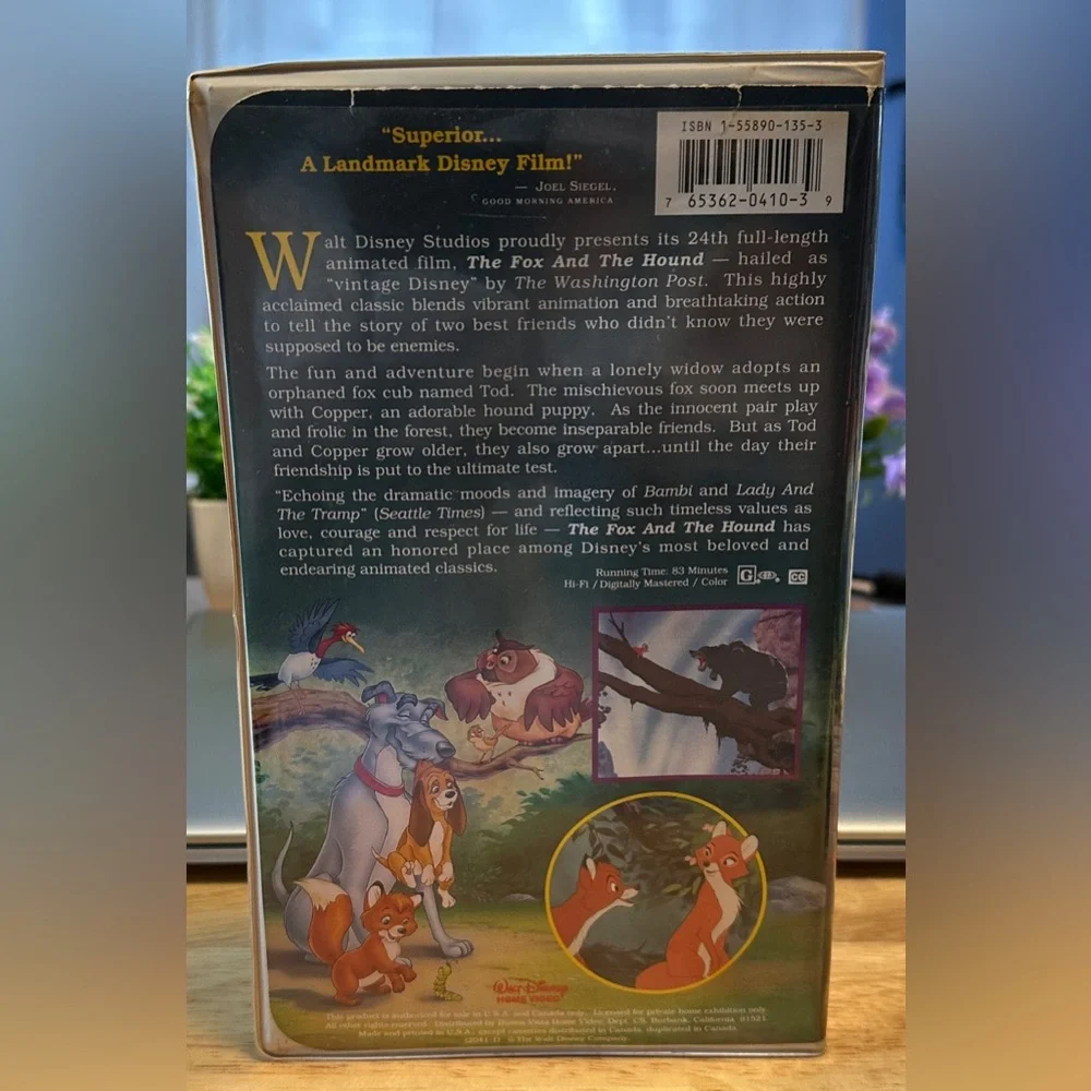 Walt Disney the Original Animated Classic The Fox and the House VHS Video